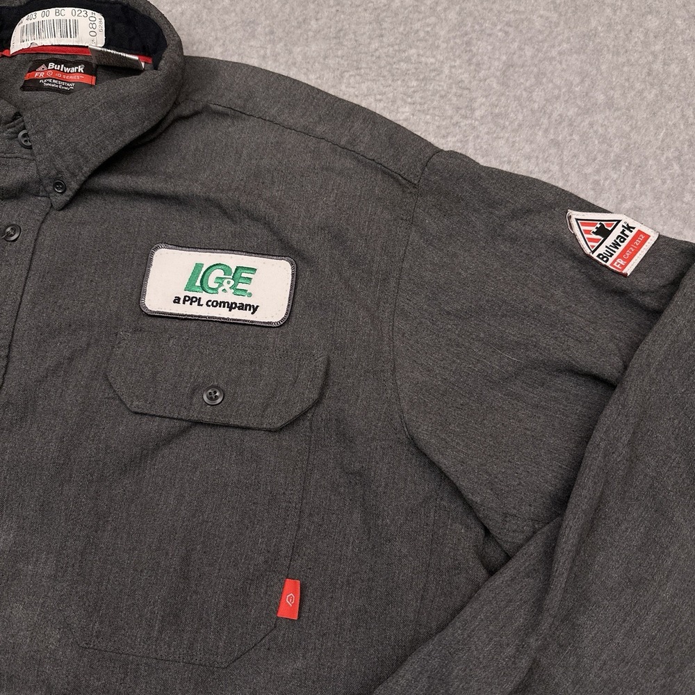 Bulwark FR iQ Series Comfort Woven Lightweight Shirt Mens 3XL Gray LG&E Workwear - Picture 5 of 10